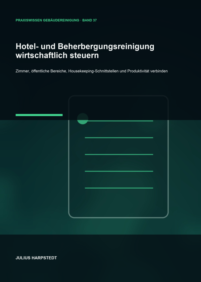 Hotel- und Beherbergungsreinigung wirtschaftlich steuern – Cover, Band 37 der Reihe Praxiswissen Gebäudereinigung
