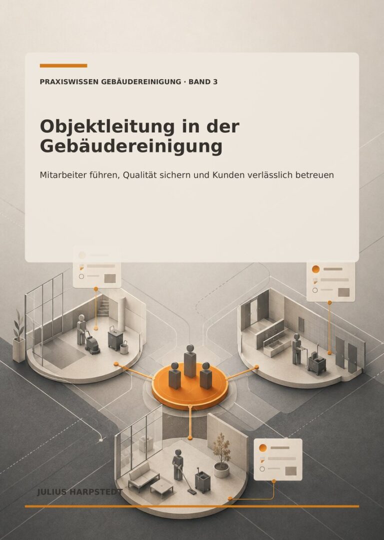 Objektleitung in der Gebäudereinigung – Cover, Band 3 der Reihe Praxiswissen Gebäudereinigung