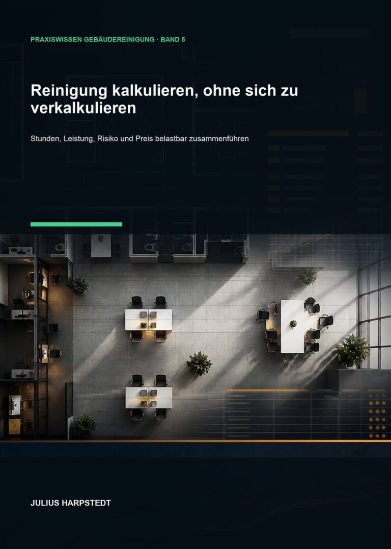 Reinigung kalkulieren, ohne sich zu verkalkulieren – Cover, Band 5 der Reihe Praxiswissen Gebäudereinigung