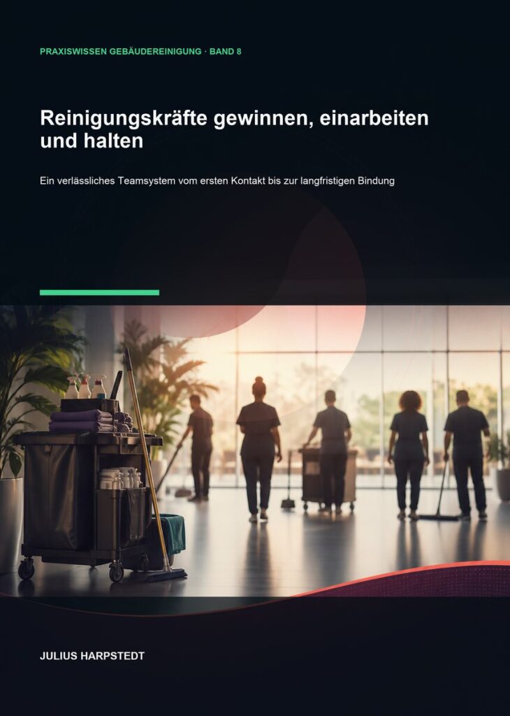 Reinigungskräfte gewinnen, einarbeiten und halten – Cover, Band 8 der Reihe Praxiswissen Gebäudereinigung