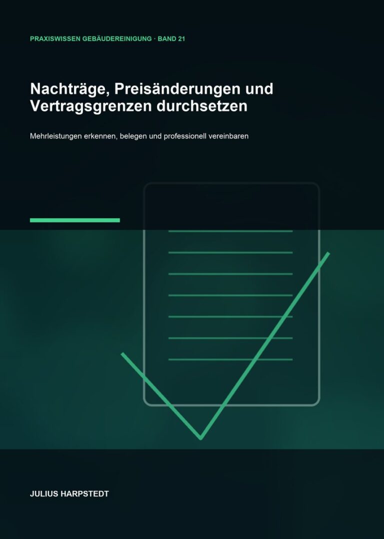 Nachträge, Preisänderungen und Vertragsgrenzen durchsetzen – Cover, Band 21 der Reihe Praxiswissen Gebäudereinigung