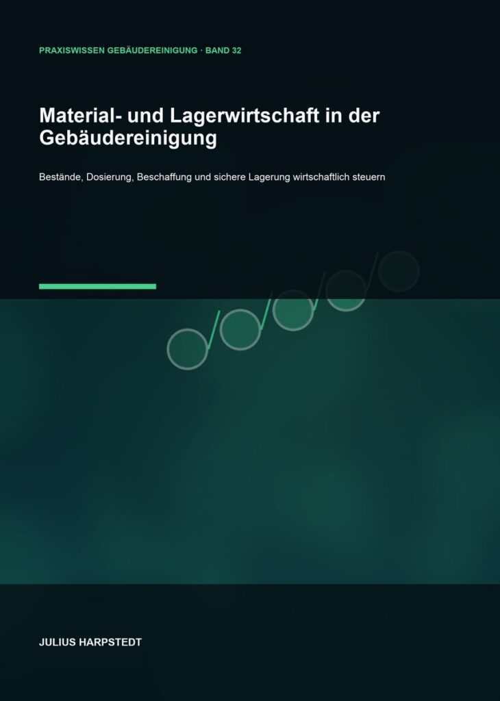 Material- und Lagerwirtschaft in der Gebäudereinigung – Cover, Band 32 der Reihe Praxiswissen Gebäudereinigung