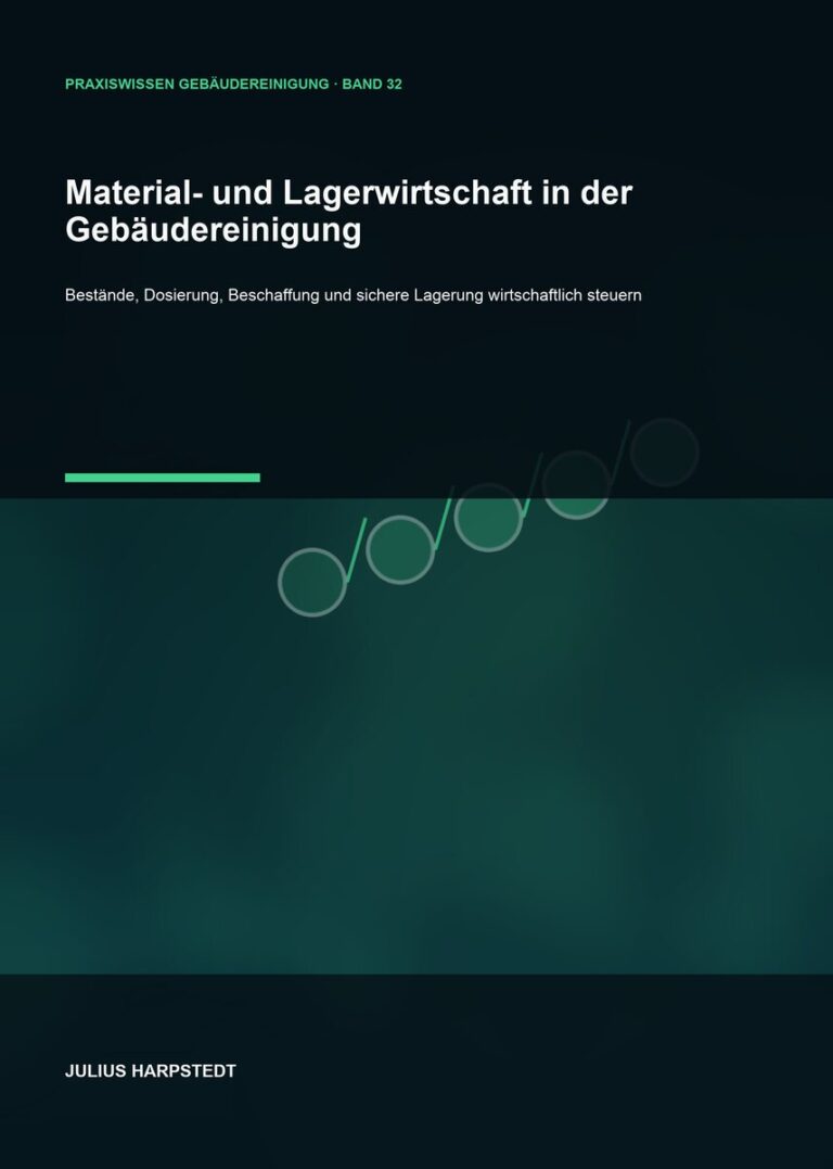 Material- und Lagerwirtschaft in der Gebäudereinigung – Cover, Band 32 der Reihe Praxiswissen Gebäudereinigung