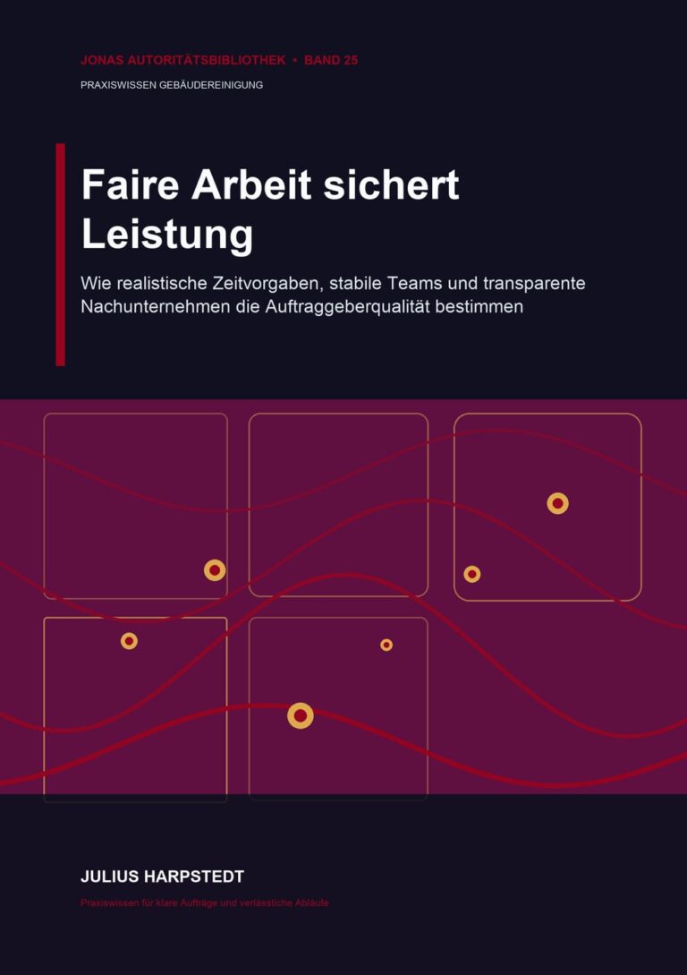 Faire Arbeit sichert Leistung: Wie realistische Zeitvorgaben, stabile Teams und transparente Nachunternehmen die Auftraggeberqualität bestimmen – Buchcover