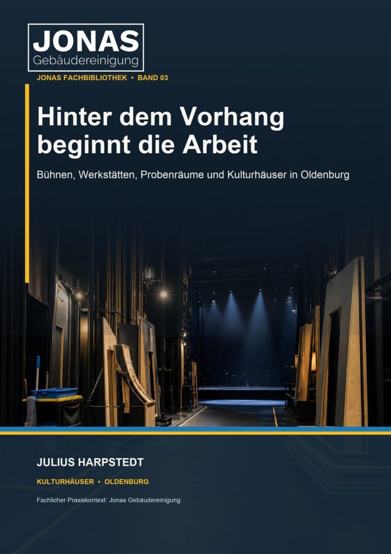 Hinter dem Vorhang beginnt die Arbeit: Bühnen, Werkstätten, Probenräume und Kulturhäuser in Oldenburg – Buchcover