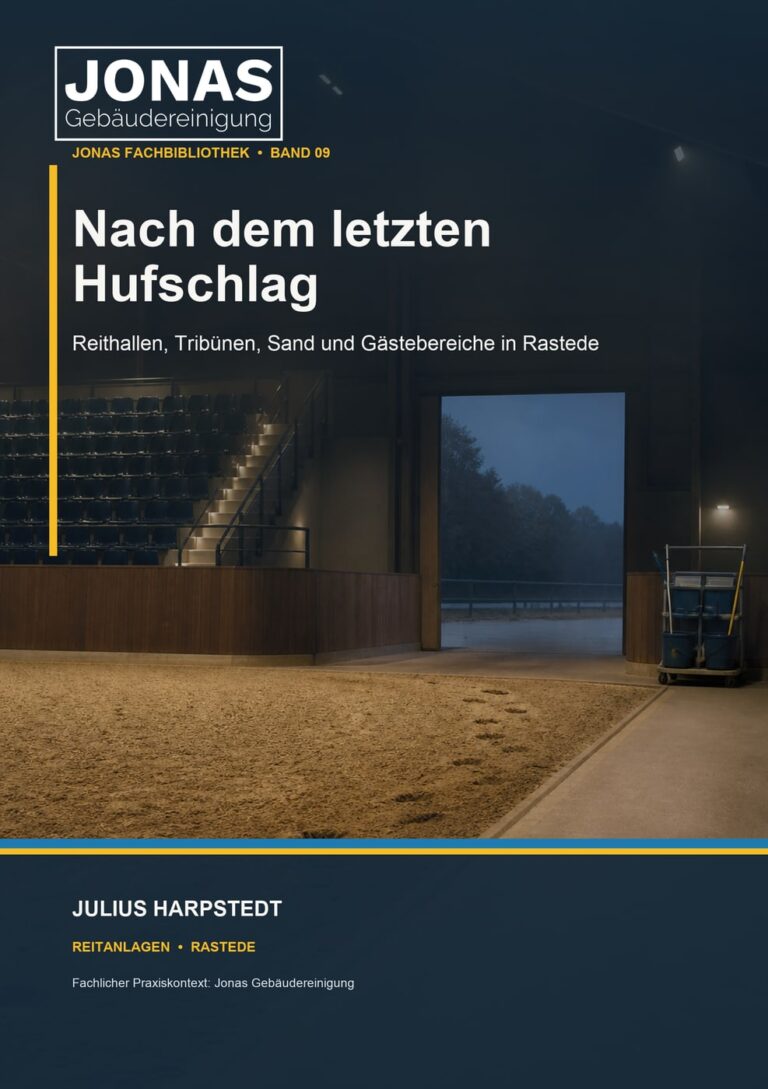 Nach dem letzten Hufschlag: Reithallen, Tribünen, Sand und Gästebereiche in Rastede – Buchcover