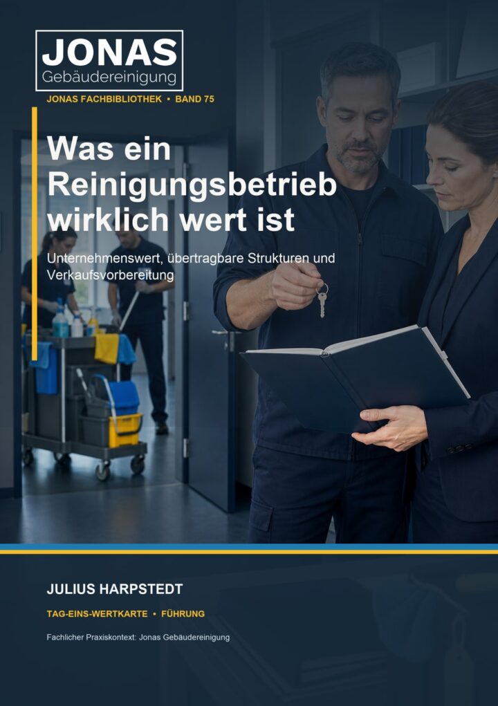 Was ein Reinigungsbetrieb wirklich wert ist: Unternehmenswert, übertragbare Strukturen und Verkaufsvorbereitung – Buchcover