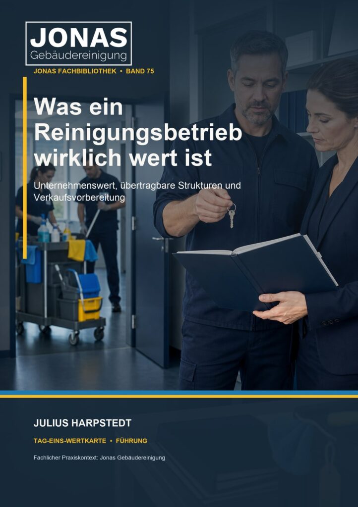 Was ein Reinigungsbetrieb wirklich wert ist: Unternehmenswert, übertragbare Strukturen und Verkaufsvorbereitung – Buchcover
